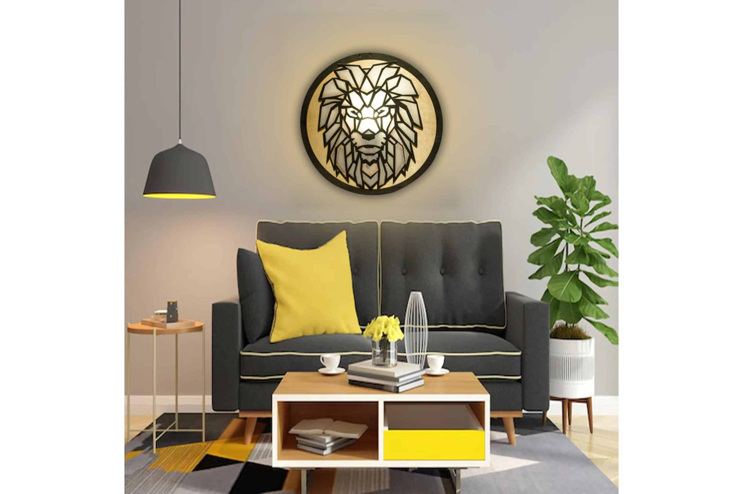 Handicraft Wallchiere Lion Lamp for Home Decor
