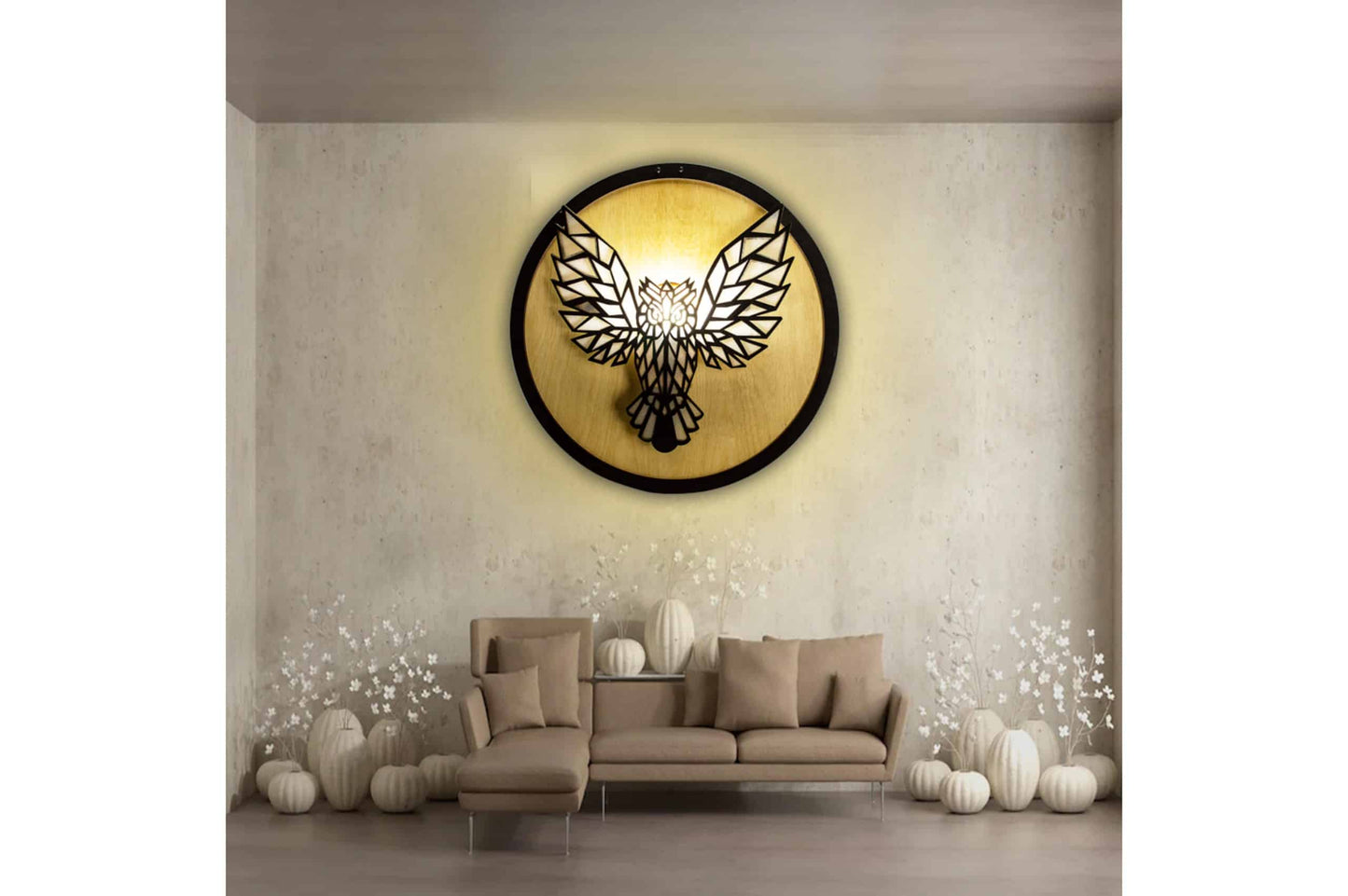 Handicraft Wallchiere owl Lamp for Home Decor