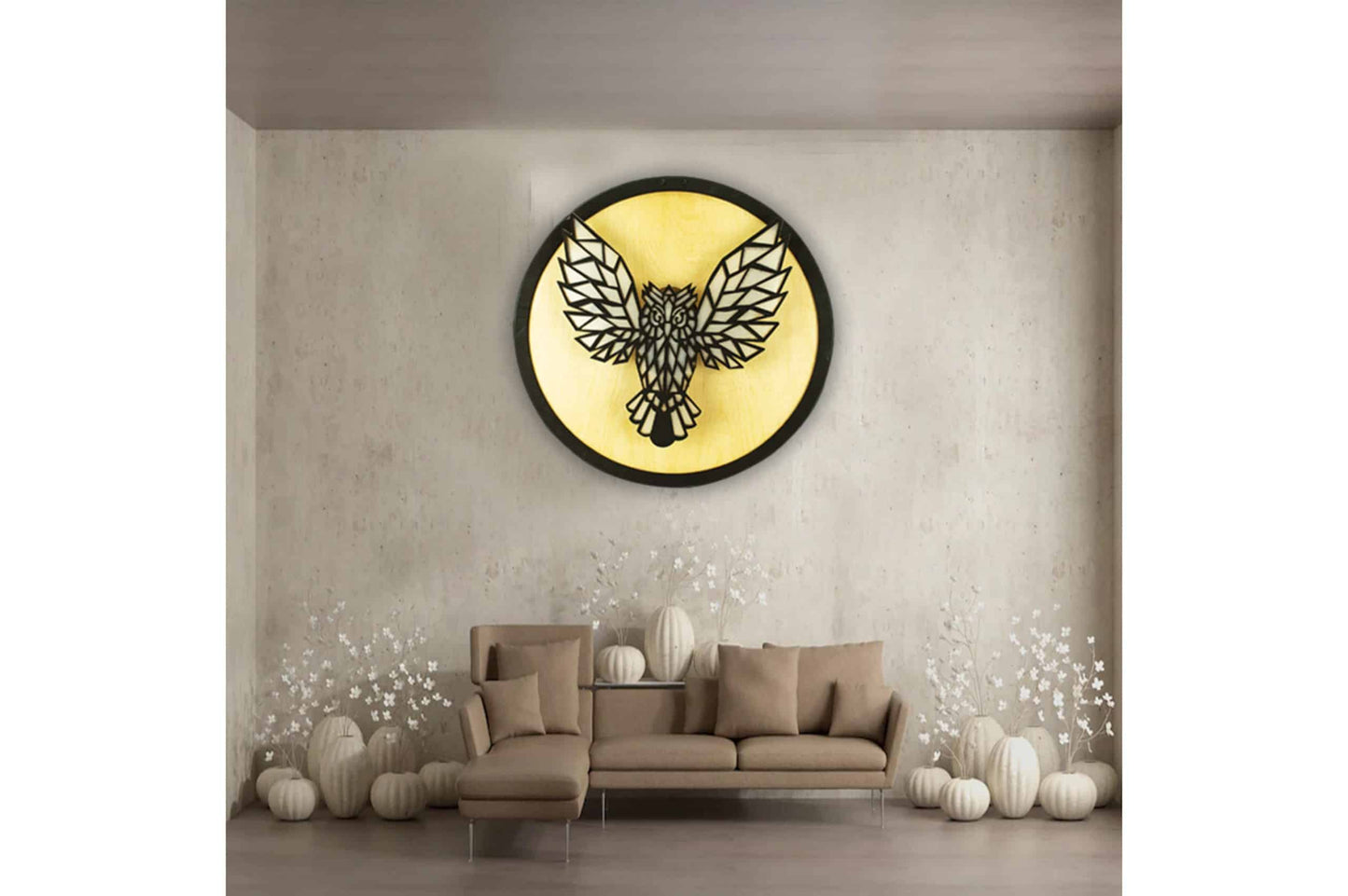 Handicraft Wallchiere owl Lamp for Home Decor