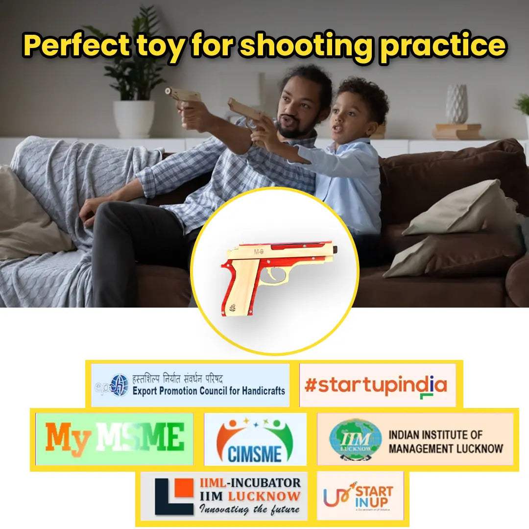 wooden toy gun for kids