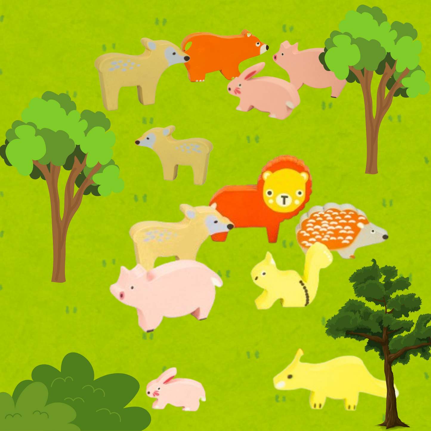 Wooden Animal Kingdom