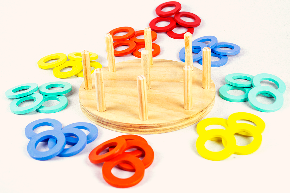 Wooden Ring Sorter for kids