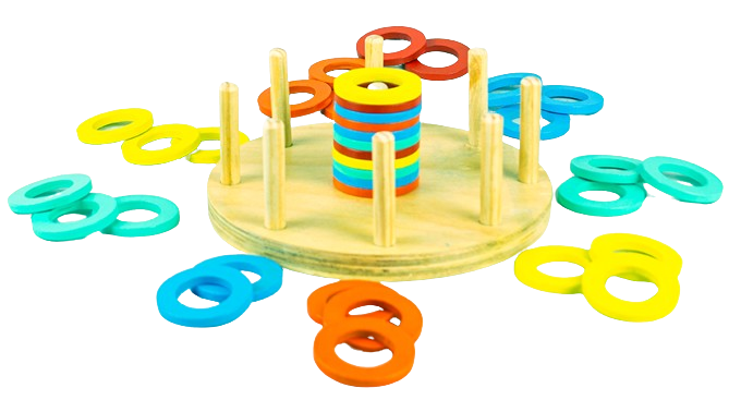 Wooden Ring Sorter for kids
