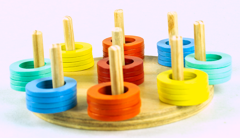 Wooden Ring Sorter for kids