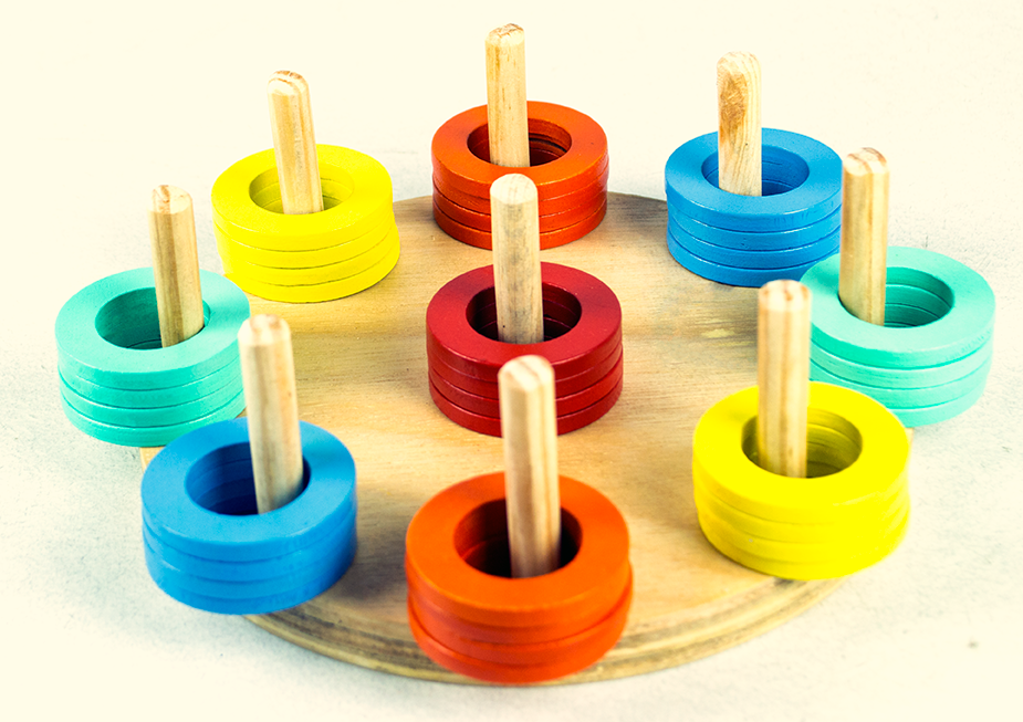 Wooden Ring Sorter for kids