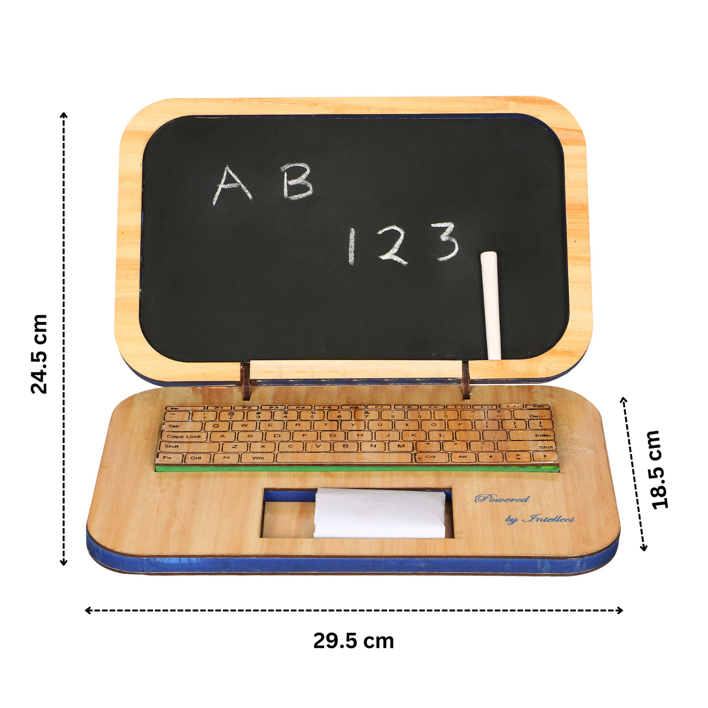 Laptop toy, Toy Slate, Wooden Slate, Wooden Laptop Chalkboard