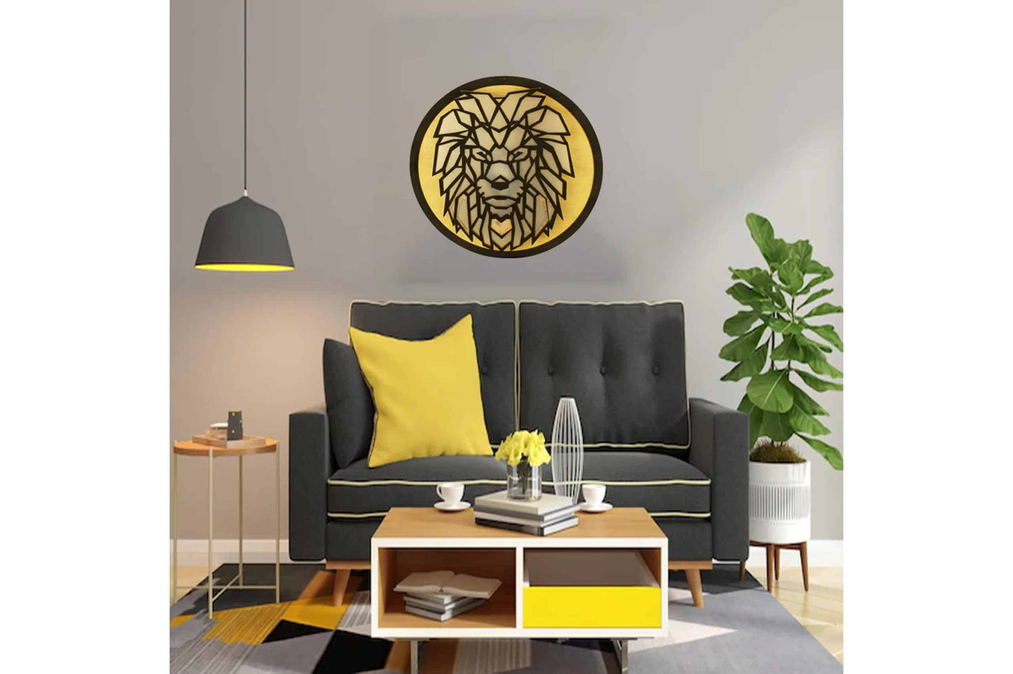 Handicraft Wallchiere Lion Lamp for Home Decor