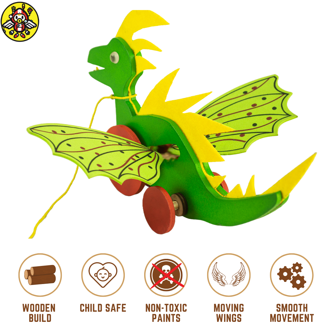 Wooden Dragon Toy, Animal Toys, Wooden Toys