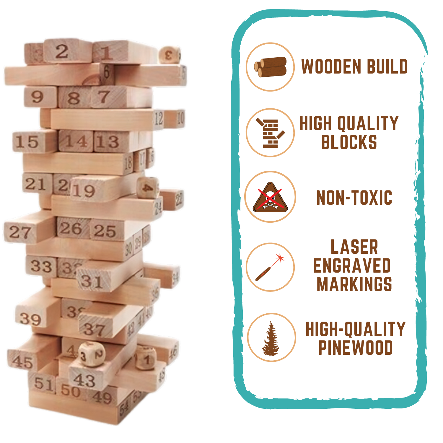 wooden building blocks game, jenga game