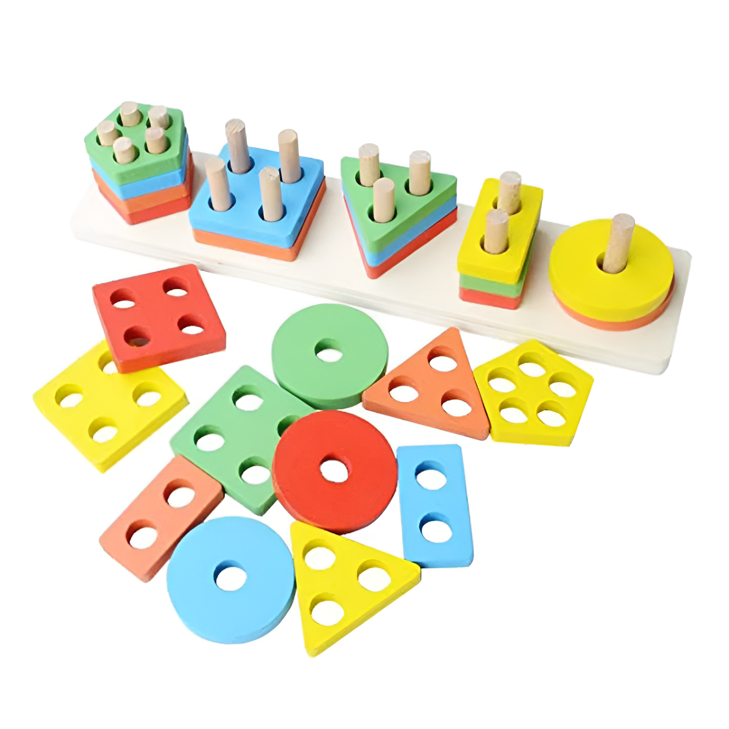 wooden shape sorter for kids